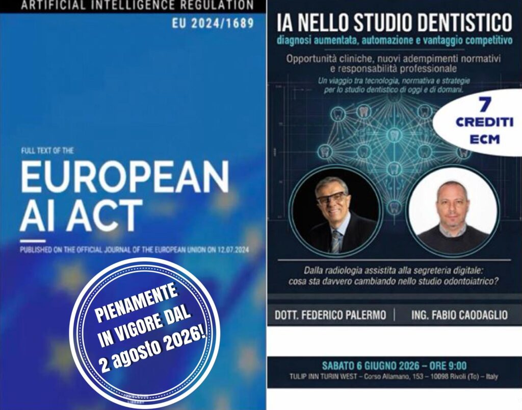 IA nello studio dentistico: opportunità cliniche, nuovi adempimenti normativi e responsabilità professionale